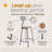 Felix  Steel Stool with Backrest,  Assembly Ready-99372963-99372964-99372962
