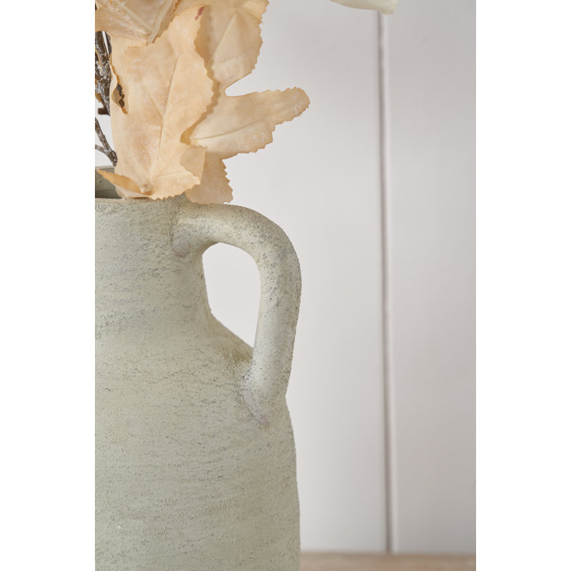 Terracotta Table Vase, Medium, White