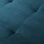 Avec un look moderne Mid-Century, velours bleu sarcelle, pieds en bouleau massif, texture, esthétique et plateau en velours 30,5 x 30,5 x 17 po