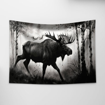 Tapisserie murale «Wildlife Moose»