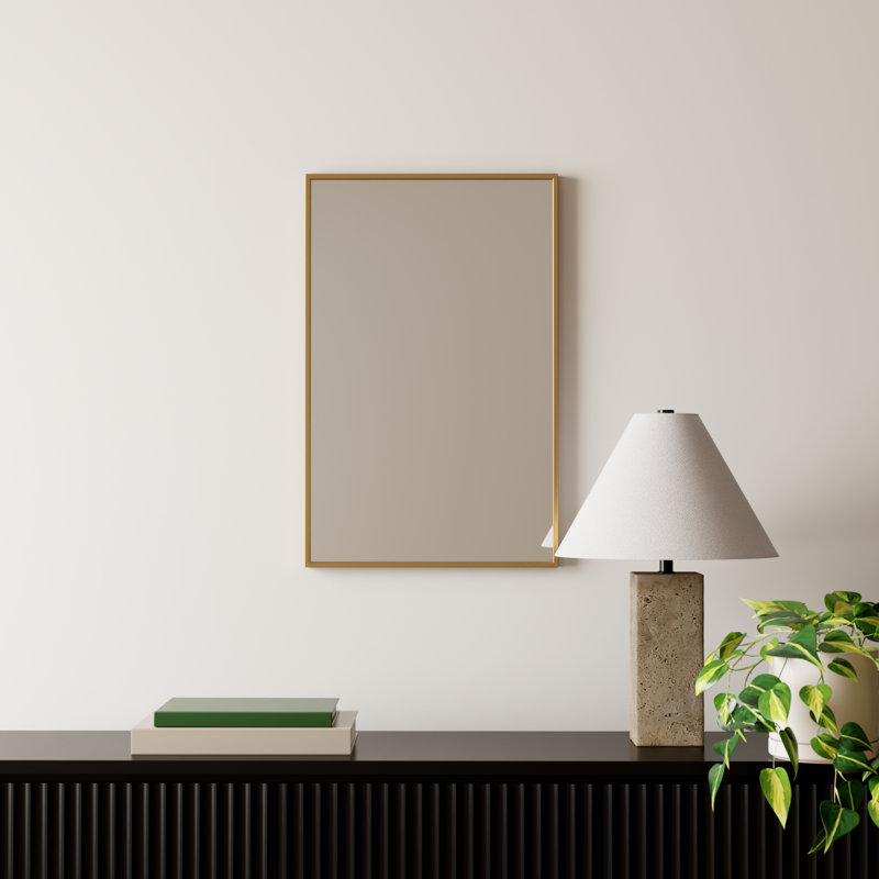 Miroir mural Sabine, 18 po x 28 po, Laiton