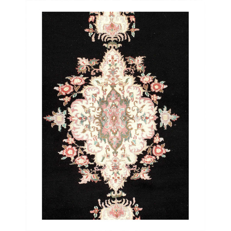 Oriental Area Rug in Black