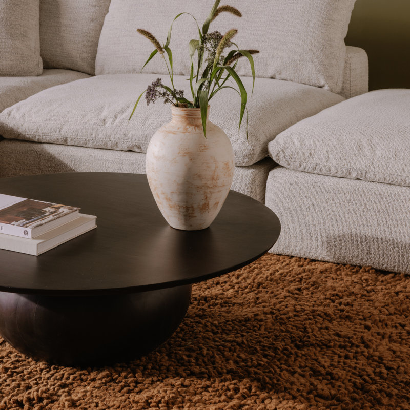 Rolf Coffee Table, 14" H x 35" L x 35" W, Black