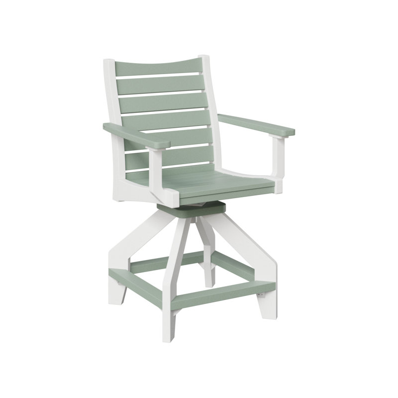 Chaise de comptoir pivotante Berlin Gardens Bristol, Blanc / Écume de mer
