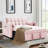 Eiri 55'' Wide Convertible Velvet Sleeper Square Arm Sofa Bed with Reclining Backrest and 2 Throw Pillows-1131604871