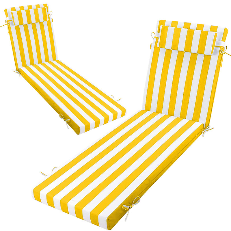 2ps 3-inch Thick Outdoor Lounge Chair Cushion-waterproof And Anti-fading, Suitable For Most 80-inch Pool Terrace Chairs.