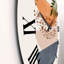 Abstrait géométrique abstrait soleil et lune avec feuille III - horloge murale moderne-60327298-70801606