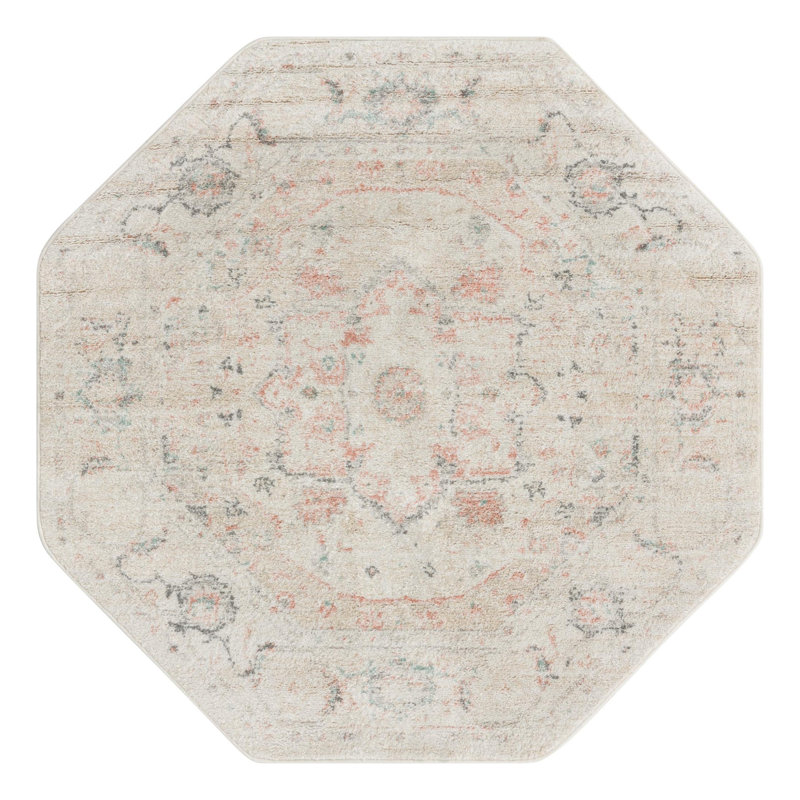 Hagood Oriental Indoor Rug, Octagon 7'10" x 7'10"