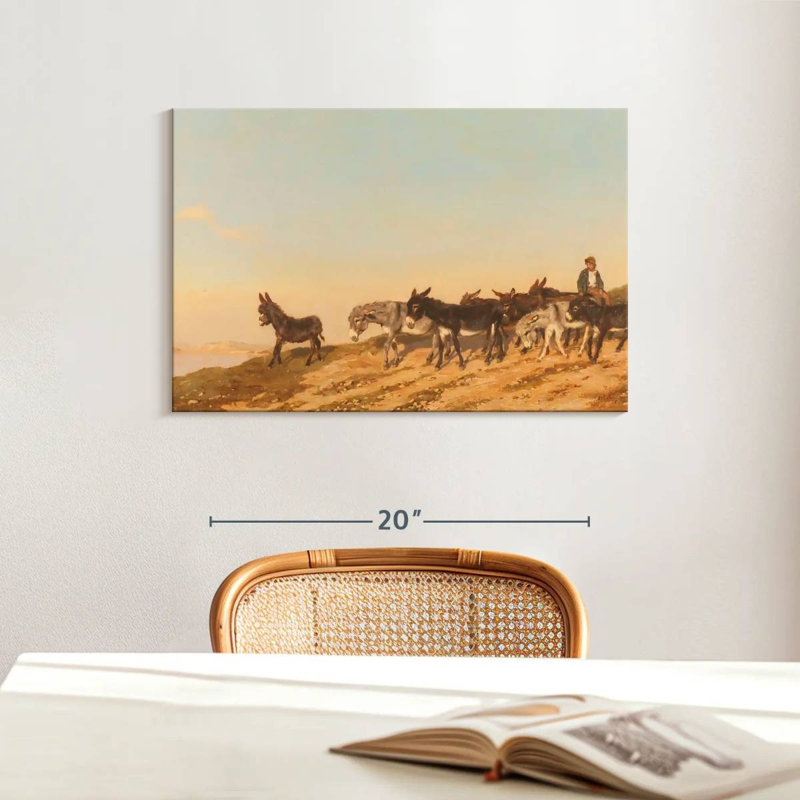 Brampt Donkeys In The Midi, 16" H x 24" W