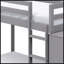 Grey Finish Twin/Twin Bunk Bed With 4 Drawers And 3 Compartments