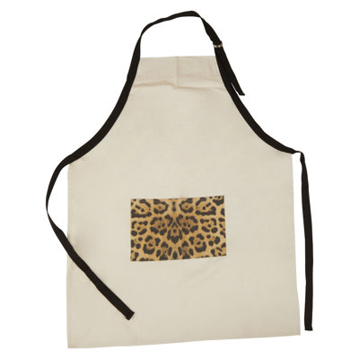 Animal Print Cotton Bib Apron