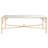 Modern & Durable Aslind Coffee Table –Slim Faux Bamboo Frame with Crossbar Stretcher at Home, Office