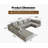 139.4" Modular Sectional Sofa, Oversized U-Shaped Minimalist Couches with 2 Middle Seats and 1 Ottoman Chaise, Modern Deep Seat Convertible Sleeper Sofa, Cloud Plush Corduroy Fabric,7 Seater-1234009965