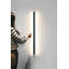 Lampe murale minimaliste linéaire / noire + prise-167176733-138924920