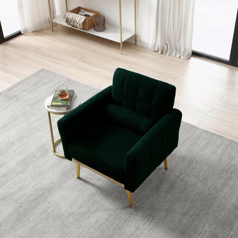 Méridienne capitonnée de 30 po de largeur, Tissu vert