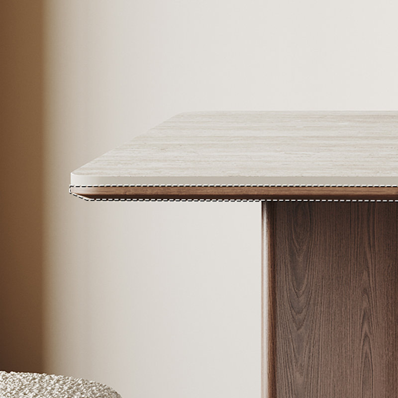 Ensemble de table de salle à manger européen moderne et minimaliste, H 29,5 po x L 63 po x l 31,5 po