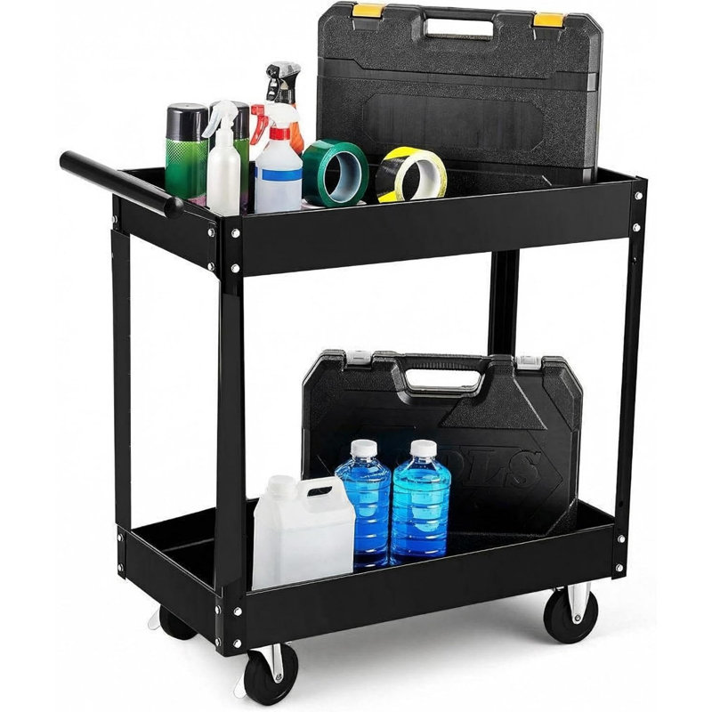 81.2 cm H x 79.2 cm W Utility Cart, Black