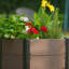 Lit de jardin surélevé d'aspect bois 19 à 48 po, jardinière en composite pour légumes et herbes, patio-414652825