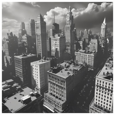 Black White Cityscape Shower Curtains Extra Long