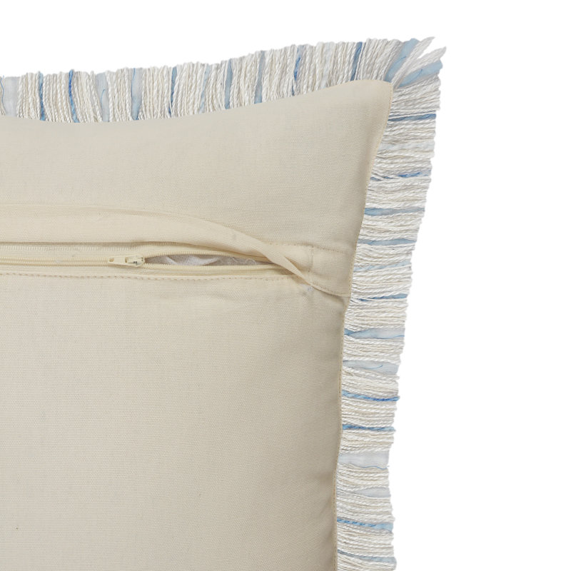 Modern Interwoven Square Throw Pillow Set - Black, Blue, White