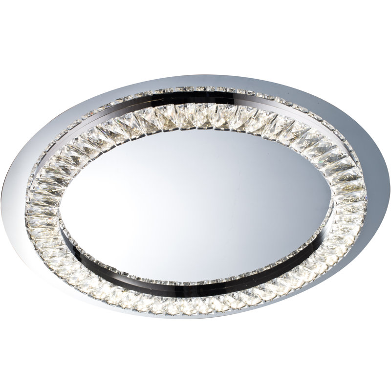Plafonnier encastré en cristal Ryann, H 1,5 po x l 22,8 po x P 22,8 po, 3000 K