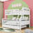 Twin Over Full Bunk Bed with Built-In Ladder , Trundle Bed Included-70507701