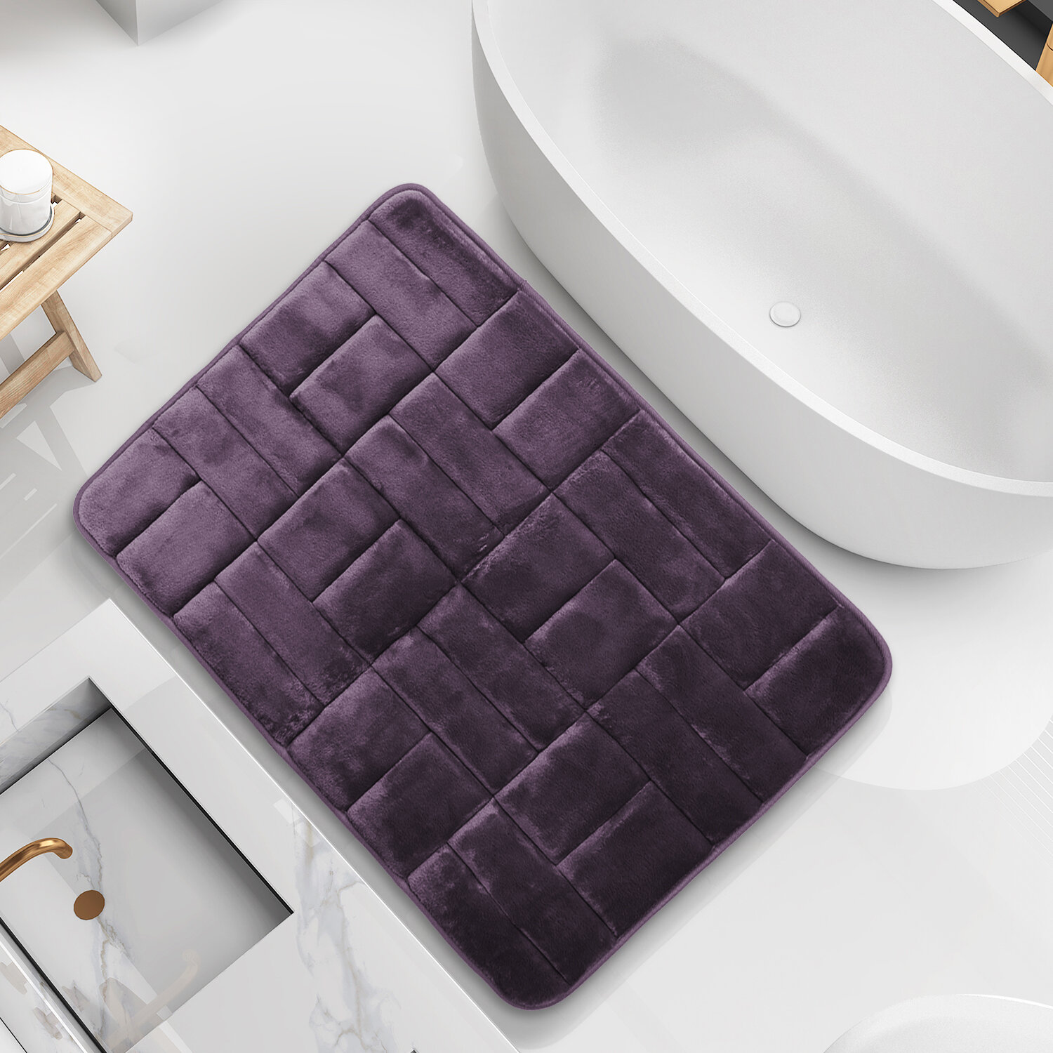 Charcoal-Infused Memory Foam Bath Mat Collection