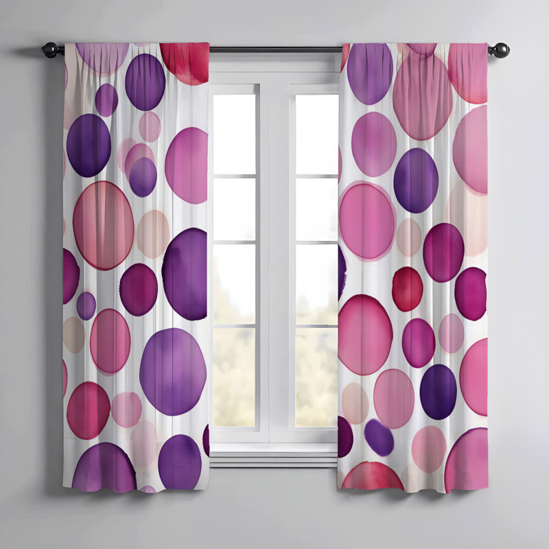 Paire de rideaux semi-transparents en polyester Salle, L 20 po x L 52 po