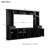 Minimalist Entertainment Wall Unit Set With Bridge For Tvs Up To 75'', Ample Storage Space TV Stand With Adjustable Shelves, Modernist Large Media Console For Living Room, Black (OLD SKU: SD000031AAB)-1960088619