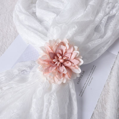 Set Of 2 Flower Buckles Clips Elegant Dahlia Curtain Clips Creative Flower Curtain Tieback Clip, Magnetic Pattern, D1
