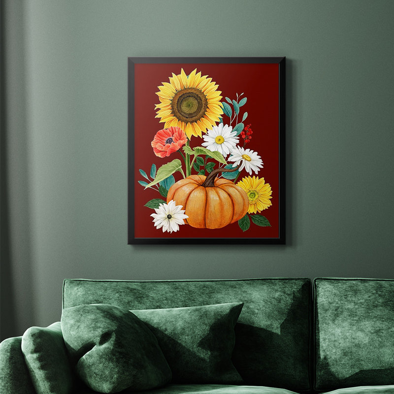 «Beautiful Fall II», toile encadrée de qualité supérieure - prête à être accrochée, Noir, H 24 po x l 20 po