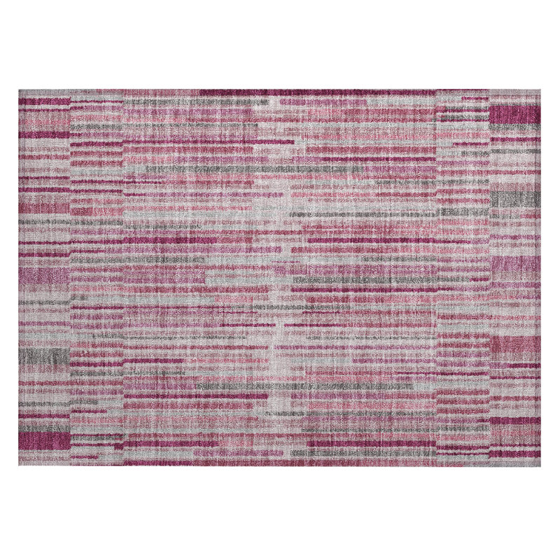 Tapis intérieur / extérieur lavable à la machine Xhevrie, Rectangle 1 pi 8 po x 2 pi 6 po