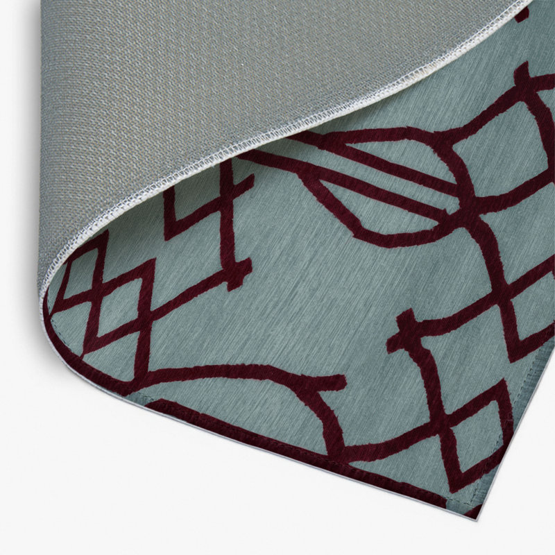 Trellis Gray Indoor and Outdoor Area Rug, Rectangle 2' x 3'