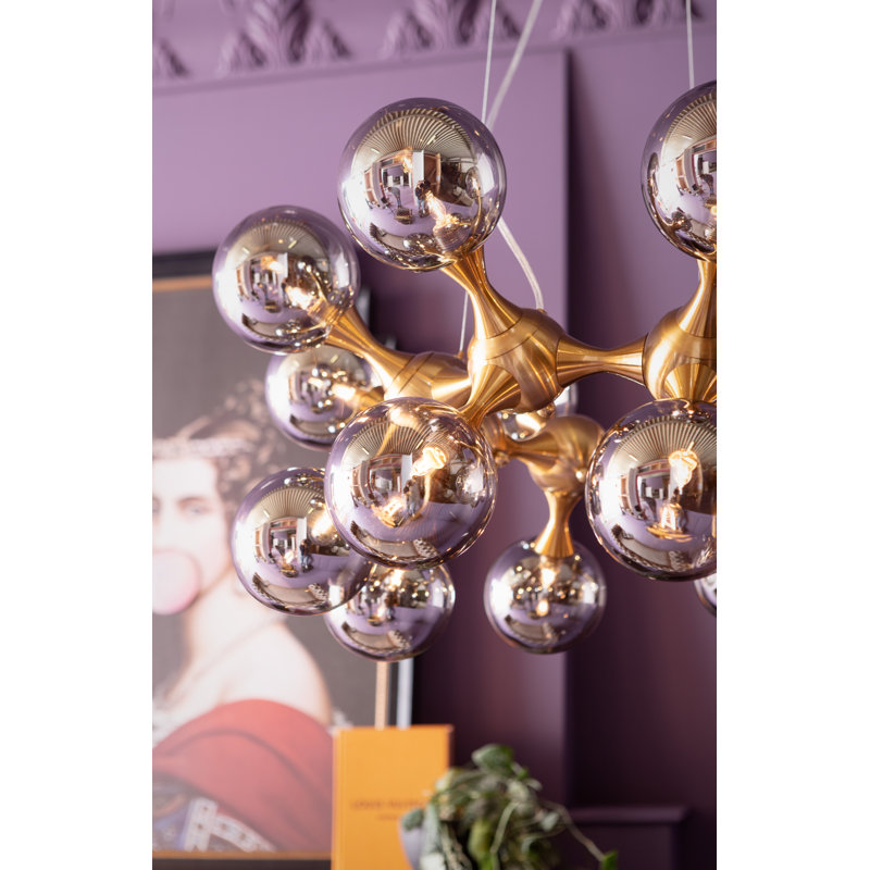 Pendant Lamp Atomic Balls 74cm, 18, Brass
