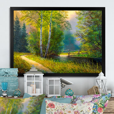 Forest Scenery On Summer River " Forest Scenery On Summer River "