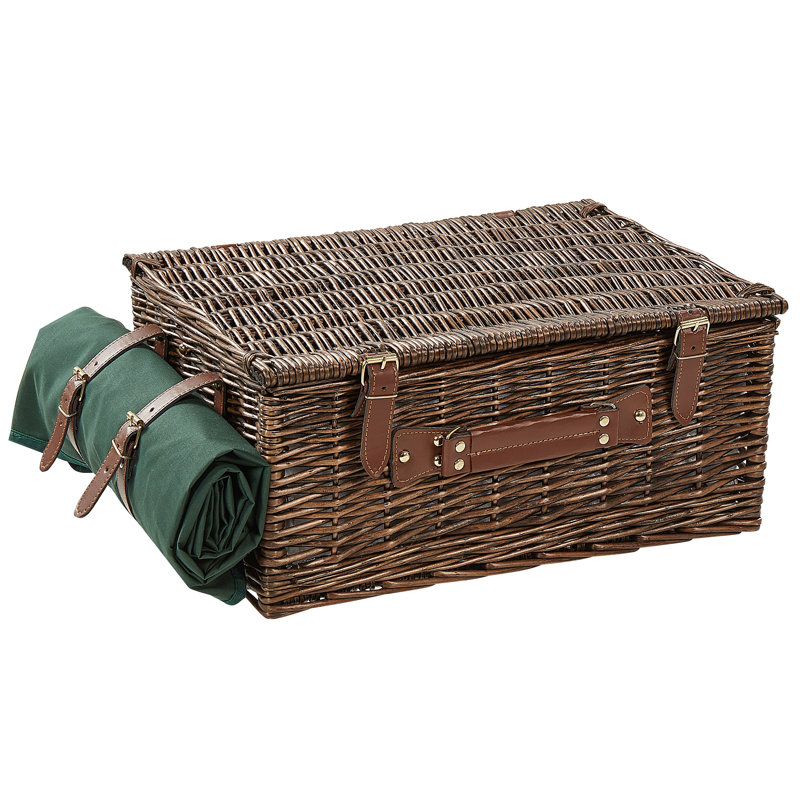 4 Person Wicker Picnic Hamper Brown ECLAIR
