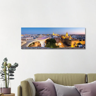 Seville At Dusk, Andalusia, Spain by Michela Sorrentino - Wrapped Canvas Panoramic Print