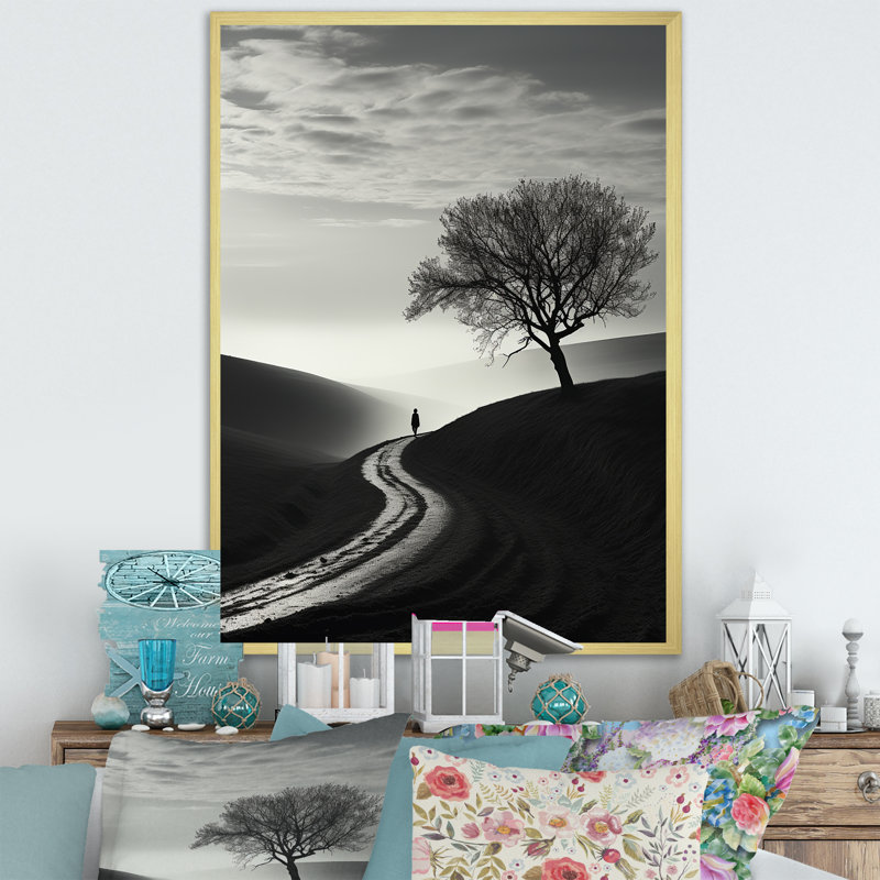 Harmonic Horizon Minimalisme, photographie sur toile, H 20 po x l 12 po x P 1 po, Cadre doré simple