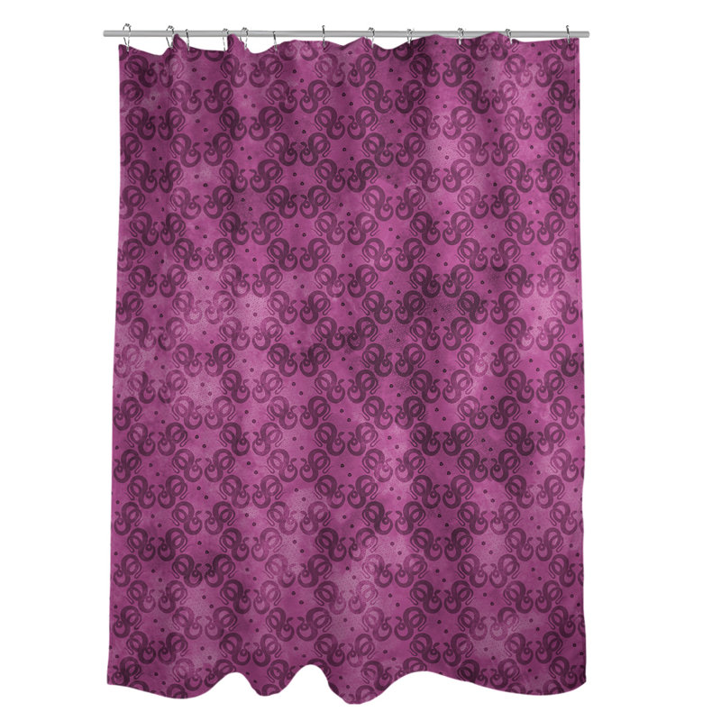 Rideau de douche simple serpents, Rose