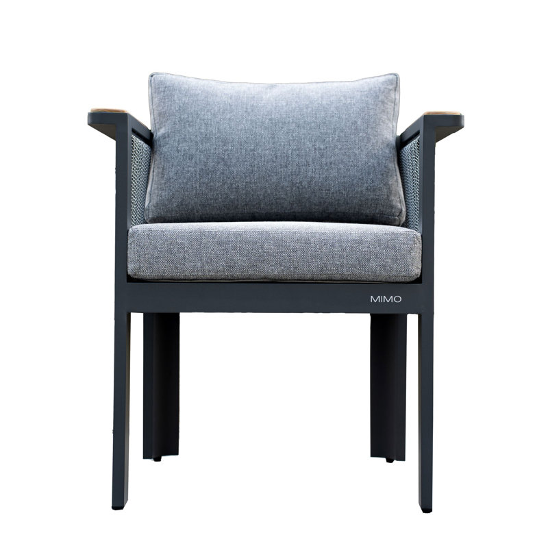 2-Piece Aluminium Outdoor Dining Chair Set