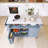 50" Stainless Steel Countertop Kitchen Cart With Spice Rack & Towel Rack-1250298790