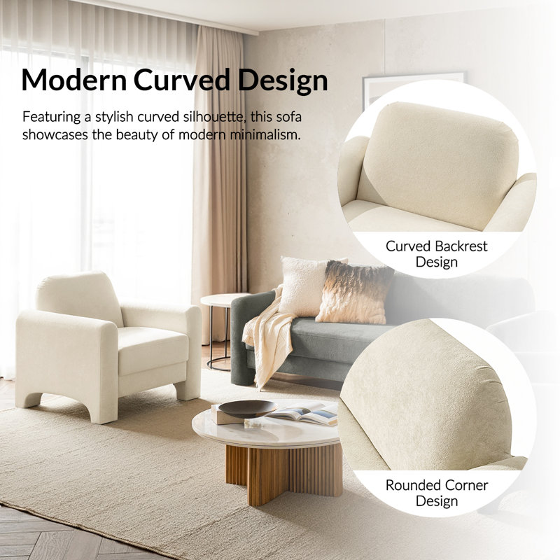 3 - Piece Living Room Set, Grey
