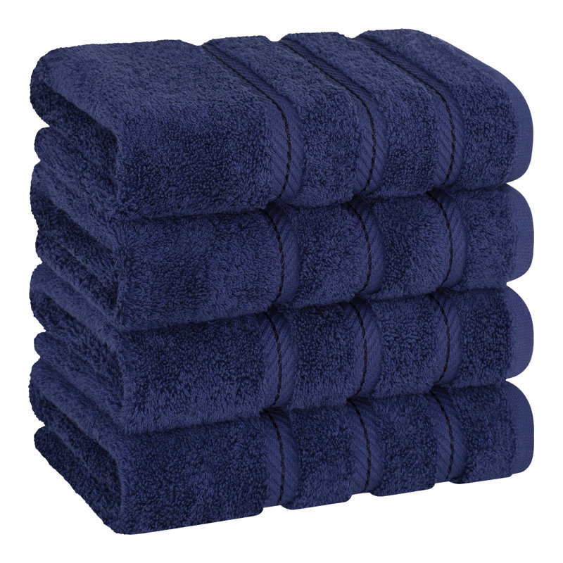 Edison Turkish Cotton Quick-Drying Hand Towels, Navy