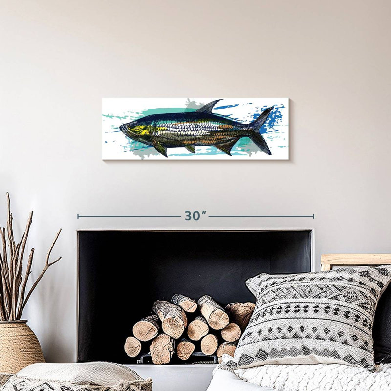 " Tarpon Fish ", 8" H x 24" W x 1" D