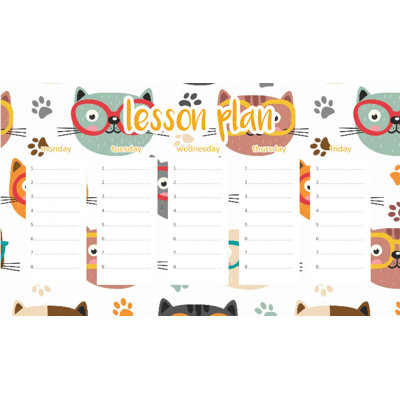 Magnetic Lesson Plan Cats with Glasses