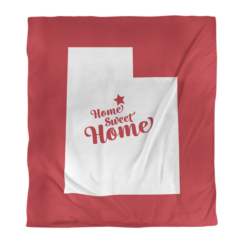 Housse de couette réversible simple Home Sweet Provo, Microfibre, Housse de couette simple TG, Rouge