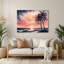 «Hawaiian Tropical Sunrise», art mural en métal beige-1252951773