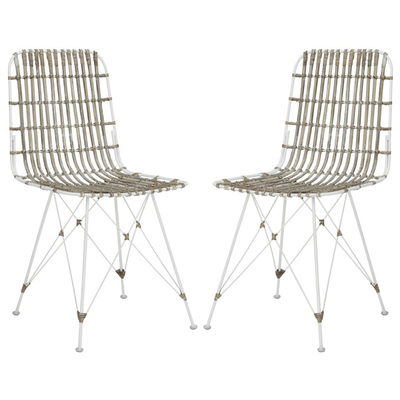 Chaise d'appoint Lisdale, Blanc délavé / blanc