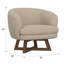 Fauteuil d'appoint pivotant beige sable