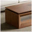 Table basse à plateau relevable moderne avec rangement en noyer - 43,3 pouces en placage de bois massif